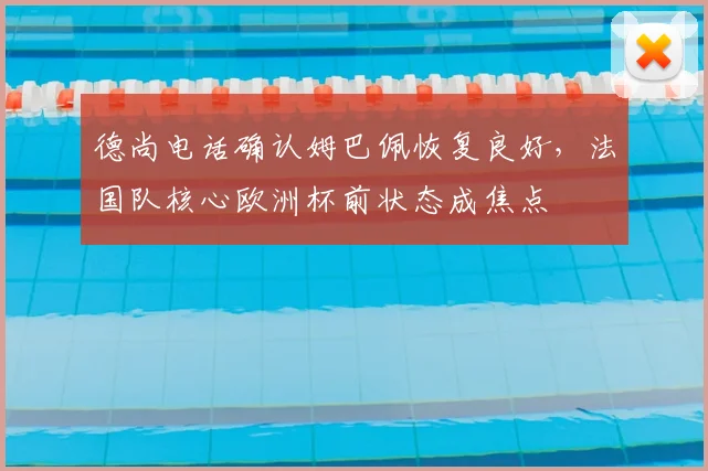 德尚电话确认姆巴佩恢复良好,法国队核心欧洲杯前状态成焦点